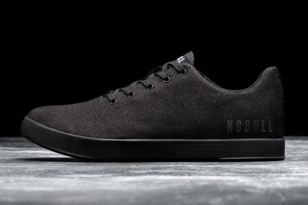 NOBULL MEN'S SHOES BLACK CANVAS TRAINER