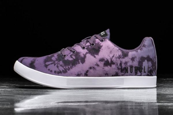 NOBULL MEN'S SHOES DARK WISTERIA TIE-DYE CANVAS TRAINER