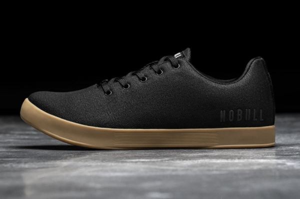 NOBULL MEN'S SHOES BLACK GUM CANVAS TRAINER