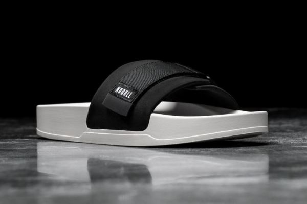 NOBULL MEN'S SHOES BLACK IVORY ADJUSTABLE SLIDE