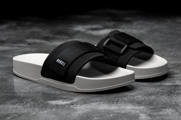 NOBULL MEN'S SHOES BLACK IVORY ADJUSTABLE SLIDE