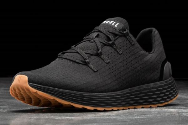 NOBULL MEN'S SHOES BLACK GUM RIPSTOP RUNNER