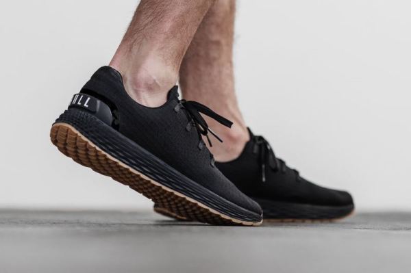NOBULL MEN'S SHOES BLACK GUM RIPSTOP RUNNER