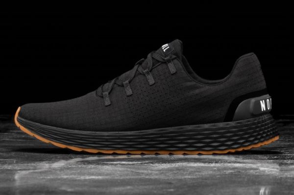NOBULL MEN'S SHOES BLACK GUM RIPSTOP RUNNER