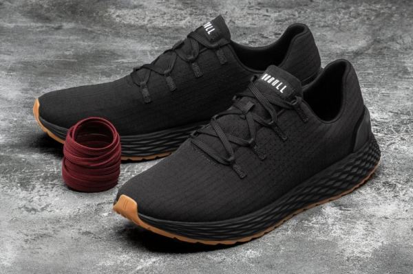 NOBULL MEN'S SHOES BLACK GUM RIPSTOP RUNNER