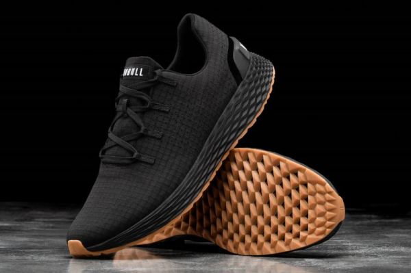 NOBULL MEN'S SHOES BLACK GUM RIPSTOP RUNNER