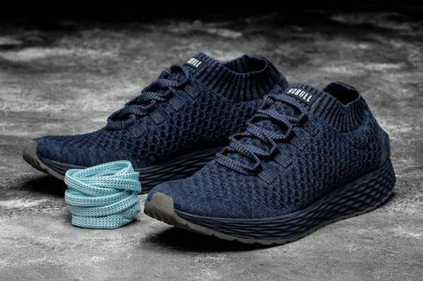 NOBULL MEN'S SHOES MIDNIGHT NAVY KNIT RUNNER