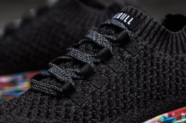 NOBULL MEN'S SHOES BLACK WILD KNIT RUNNER