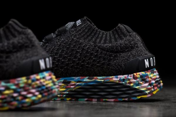 NOBULL MEN'S SHOES BLACK WILD KNIT RUNNER