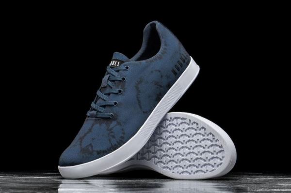 NOBULL MEN'S SHOES NAVY TIE-DYE CANVAS TRAINER