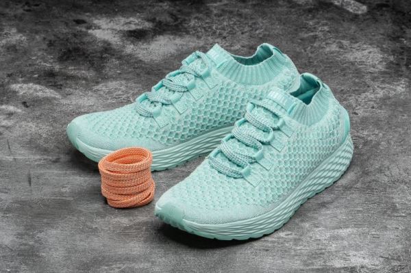 NOBULL MEN'S SHOES BRIGHT AQUA KNIT RUNNER