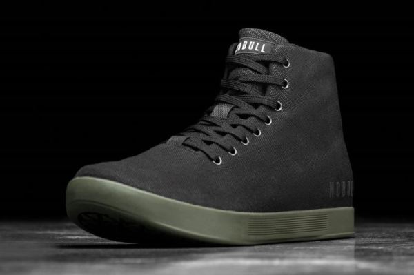 NOBULL MEN'S SHOES HIGH-TOP BLACK IVY CANVAS TRAINER