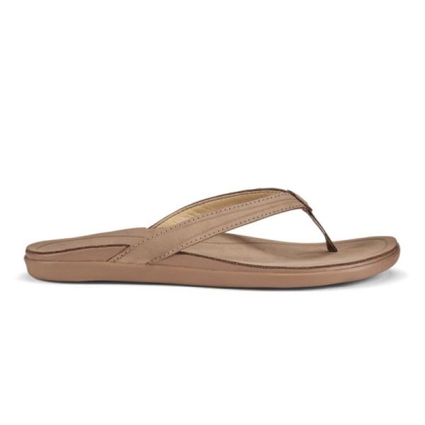 Olukai Women's Aukai Leather Sandals - Tan