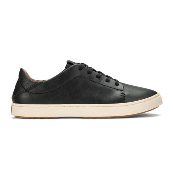 Olukai Women's Pehuea Li 'Ili Leather Sneakers - Black
