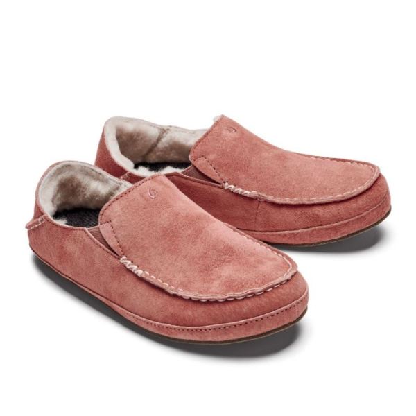 Olukai Women's Nohea Leather Slippers - Cedarwood