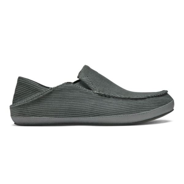 Olukai Men's Moloa 'Ie Slipper Corduroy Slippers - Charcoal