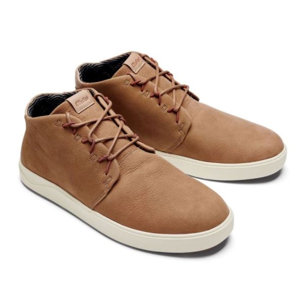 Olukai Men's Nana Hele Leather Chukka Boots - Natural