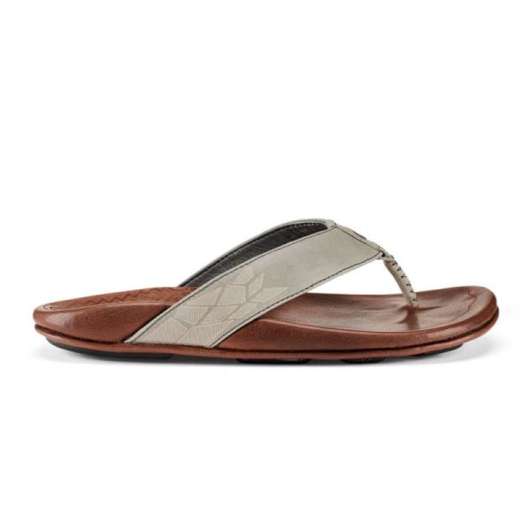 Olukai Men's Kulia - Charcoal / Dark Wood