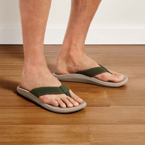 Olukai Men's Ulele Beach Sandals - Nori / Clay