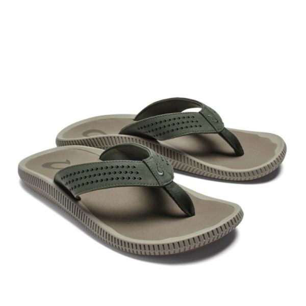 Olukai Men's Ulele Beach Sandals - Nori / Clay