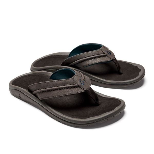 Olukai Men's Hokua Beach Sandals - Dark Wood