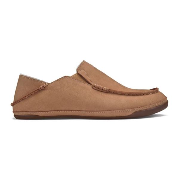 Olukai Men's Kipuka Hulu Leather Slippers - Natural