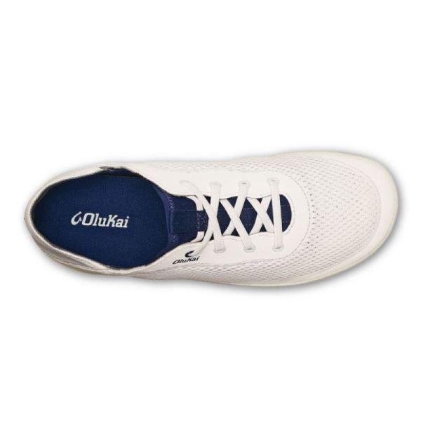 Olukai Men's Moku Pae Shoes - Bright White / Pacifica