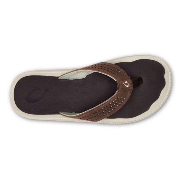 Olukai Men's Ulele Beach Sandals - Dark Wood