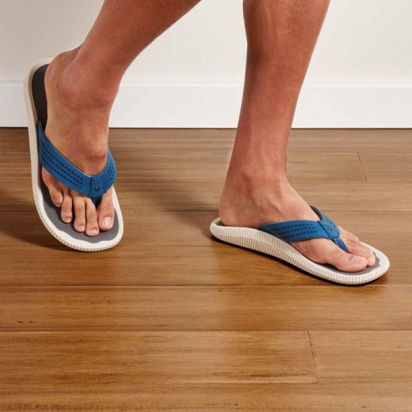 Olukai Men's Ulele - Slate Blue / Charcoal