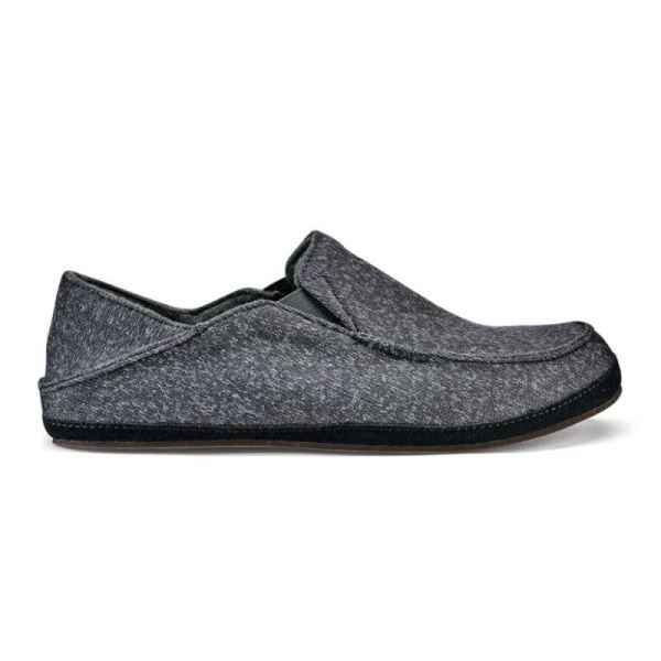 Olukai Men's Moloa Hulu Wool Slippers - Dark Shadow