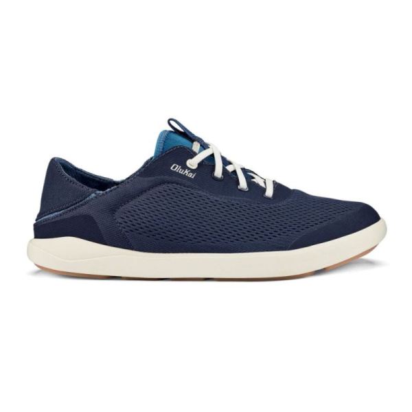 Olukai Men's Moku Pae Boat Shoes - Trench Blue / Off White