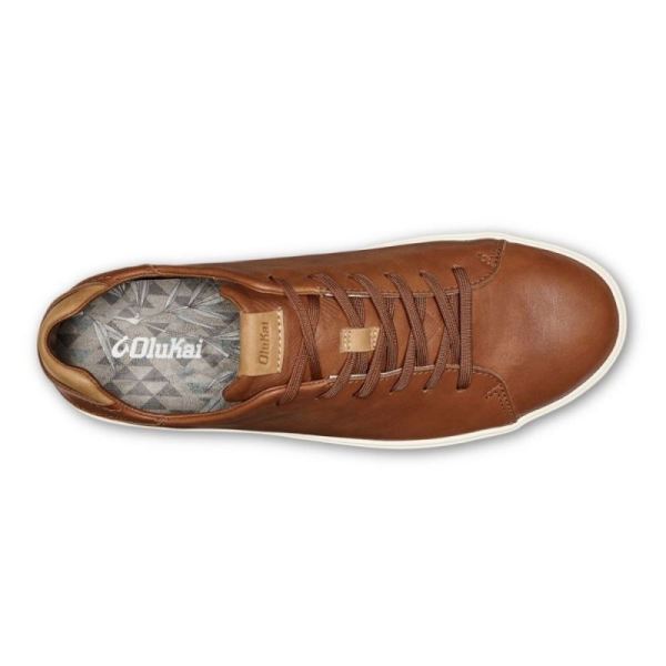 Olukai Men's Lae'ahi Li 'Ili Leather Sneakers - Fox