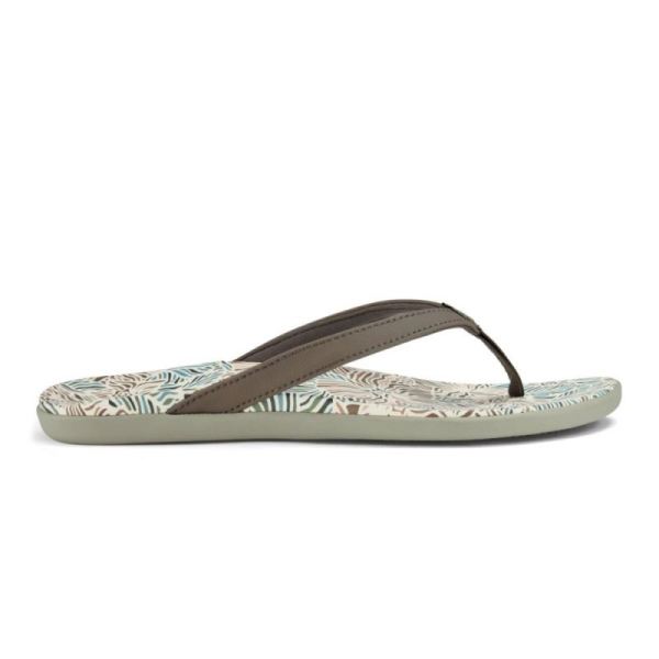 Olukai Women's Ho'opio Hau Beach Sandals - Warm Taupe / Hua