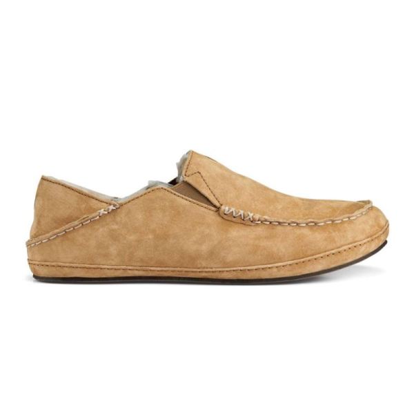 Olukai Men's Moloa Leather Slippers - Tobacco