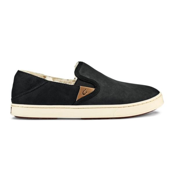 Olukai Women's Pehuea Heu Shearling Slip-On Sneakers - Lava Rock