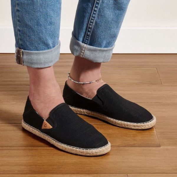 Olukai Women's Kaula Pa'a Kapa Espadrilles - Lava Rock