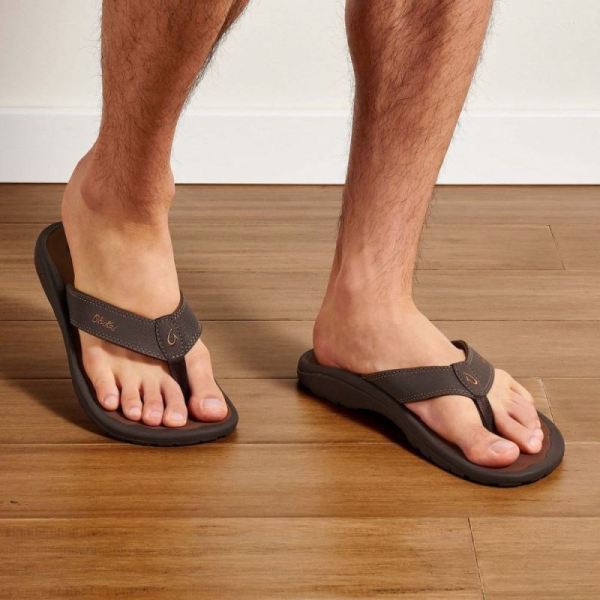 Olukai Men's Ohana Beach Sandals - Dark Java / Ray