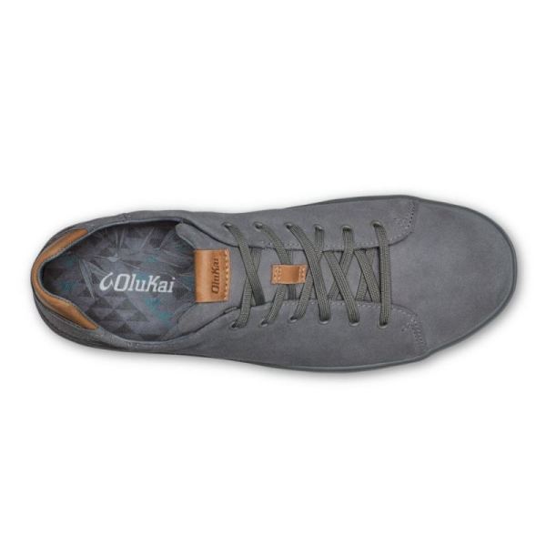 Olukai Men's Lae'ahi Li Kala Leather Sneakers - Fog