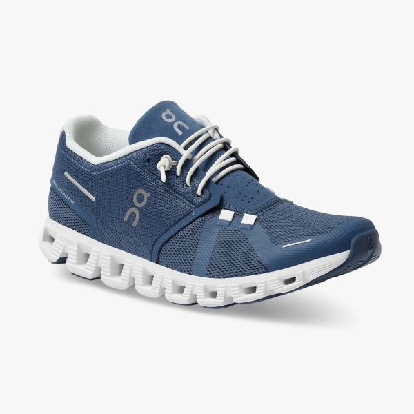 On Cloud Shoes Men's Cloud 5-Denim | White