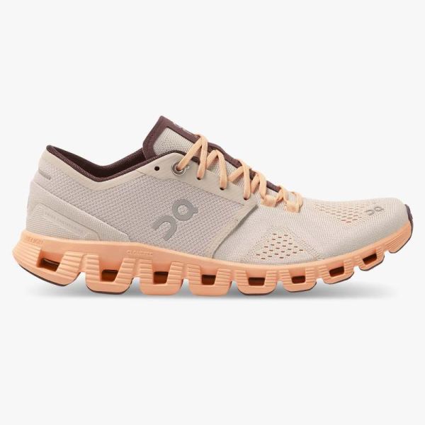 On Cloud Shoes Women's Cloud X-Silver | Almond