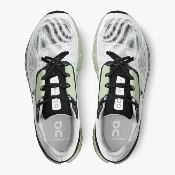 On Cloud Shoes Men's Cloudstratus-White | Black