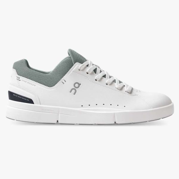 On Cloud Shoes Men's THE ROGER Advantage-White | Eucalyptus