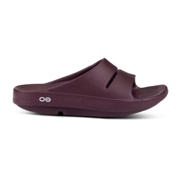 Oofos Women's OOahh Slide Sandal - Cabernet