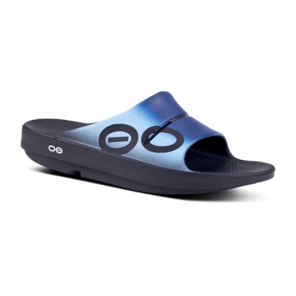 Oofos Women's OOahh Sport Slide Sandal - Azul