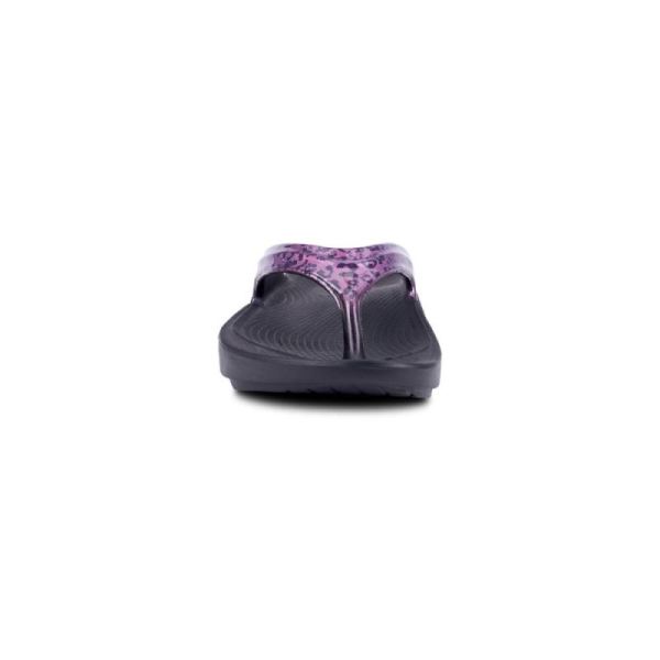 Oofos Women's OOlala Limited Sandal - Violet Leopard