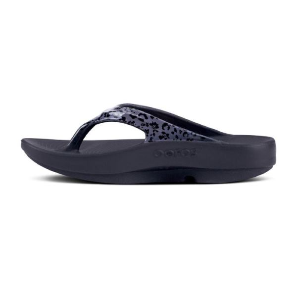 Oofos Women's OOlala Limited Sandal - Gray Leopard