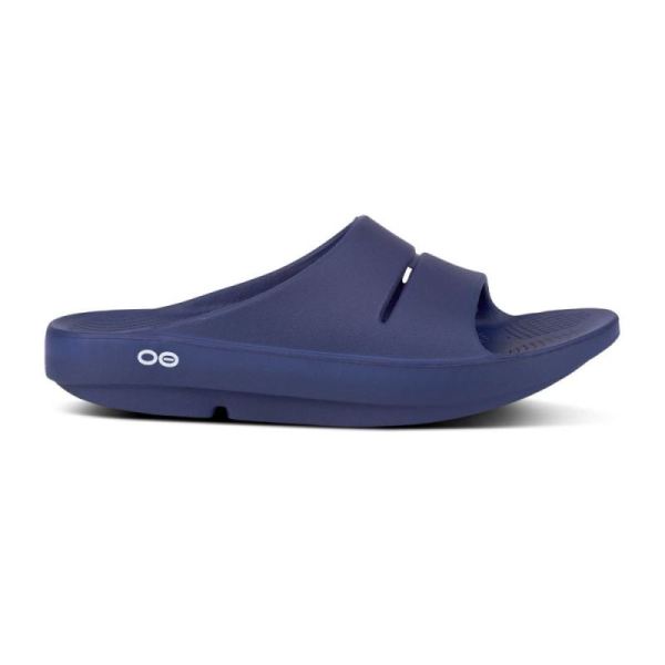 Oofos Women's OOahh Slide Sandal - Navy