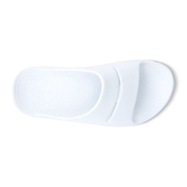 Oofos Women's OOahh Luxe Slide Sandal - White