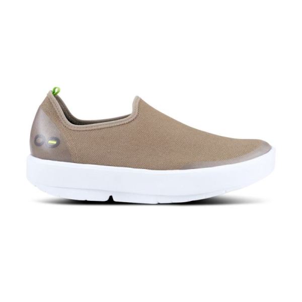 Oofos Women's OOmg eeZee Low Shoe - White Taupe