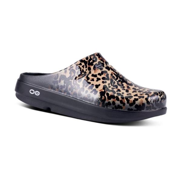 Oofos Women's OOcloog Limited Edition Clog - Leopard